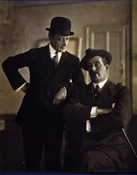 The composer Giacomo Puccini (1858-1924) and the music publisher Tito Ricordi II (1865-1933).