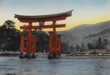 Japan, c.1912: The Sacred Island, Miyajima, in Inland Sea, One of Three Most Noted Scenes of Japan; The Temple Was Erected Here by Kiyomori in the 12th Century