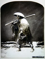 Japanese porter in his winter clothing