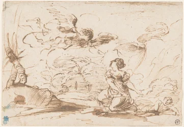 The Angel Appearing to Hagar and Ishmael in the Wilderness, c.1645