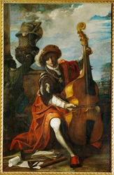 Young Musician with a Viola da Gamba, Possibly the Famous Musician of the Cappella Pontifica Bonaventura Argenti