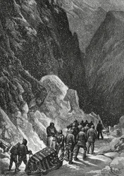 Burial of Captain Charles Francis Hall, American explorer, Greenland, November 1871, Polaris expedition