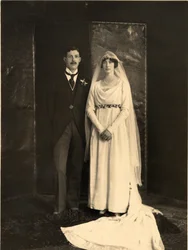 Lady Dorothy Cavendish and Harold Macmillan on Their Wedding Day