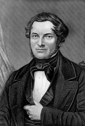 Portrait of Robert Wilhelm Eberhard Bunsen, German chemist and physicist, engraving