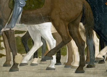 The Legend of the True Cross, the Victory of Constantine at the Battle of the Milvian Bridge, Detail of the Horses