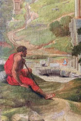 Landscape with ancient ruins