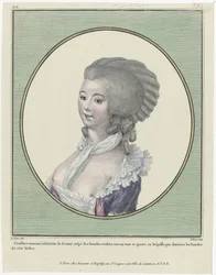 Gallery of Fashion and French Costumes, 1781: Hairstyle Named 