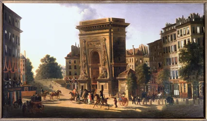 The boulevard du Temple and the Porte Saint Denis, Paris, ca 1810