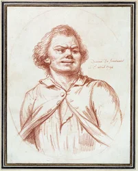 Portrait of Georges Jacques Danton leads to the torment (drawing attributed to Pierre Wille)