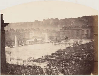 Assembly of Troops for Napoleon III, Place Bellecour de Lyon, 1860