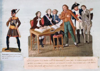 Volunteers heading off to sign up to the army for the war in the Vendee