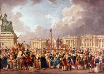 Execution by Guillotine in Paris during the French Revolution, 1790s 1793-1807