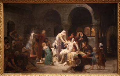 Saint Elizabeth of Hungary caring for the sick