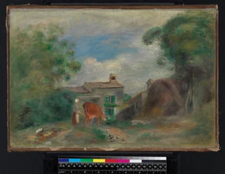 Landscape with figures, before 1919