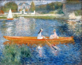Painting titled "The Skiff (La Yole)" by Pierre-Auguste Renoir