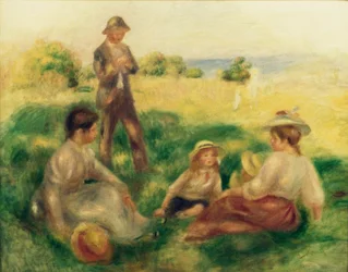 Landscape in Berneval with Figures