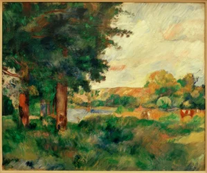 Landscape of Île-de-France with Large Trees