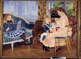 The afternoon of the children in Wargemont. Painting by Pierre Auguste Renoir (1841-1919)