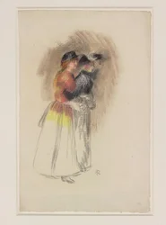 Two Women Walking to the Right, c.1890