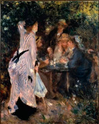 Under the Arbor. Portraits of Claude Monet, Alfred Sisley, and Norbert Goeneutte