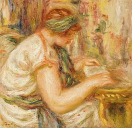 Woman in an Arab Blouse Reading