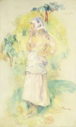 Young Peasant Eating an Apple
