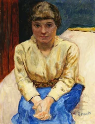 Girl Sitting, with Hands Crossed, c.1916