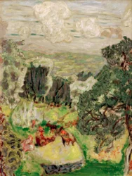 The Olive Grove; Landscape with Goats