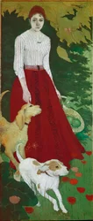 Miss Andree Bonnard and Her Dogs