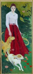 Portrait of Mademoiselle Andree Bonnard with Her Dogs