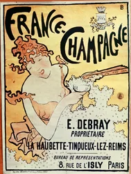 Poster advertising France Champagne, 1891