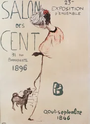 Poster Advertising the 23rd Exhibition of the Salon des Cent, 1896