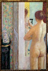 The Toilette. Naked Woman from the Back. Painting by Pierre Bonnard (1867-1947), 1908. Sun. 1,19 x 0,79 m. Paris, Musée d