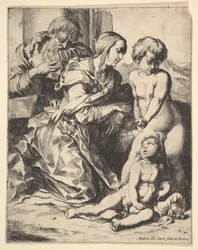 Virgin Kneeling Before Christ, 1610-42