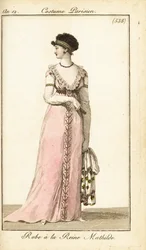 Woman in a gown in the style of Matilda of Flanders, Paris