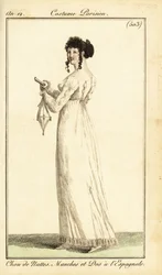 Woman in dress with Spanish darts, Paris