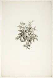 Bouquet with Peonies, from Collection of Different Bouquets of Flowers, Invented and Drawn by Jean Pillement and Engraved by P. C. Canot