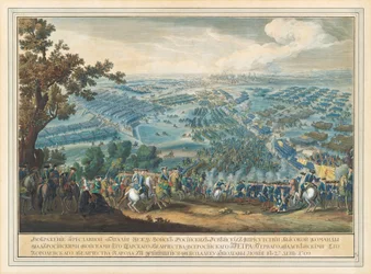 The Battle of Poltava on 27 June 1709
