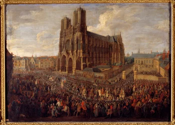 Cavalcade Leading Louis XV to the Abbey Saint Remy of Reims