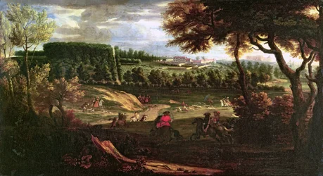 Louis XIV Hunting at Marly with a View of Chateau Vieux de Saint Germain