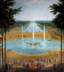 View of the basin of Apollo and the Grand Canal of Versailles in 1713 (detail)
