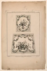 Designs for Tapestry Chair Seats, Plate 1 from 