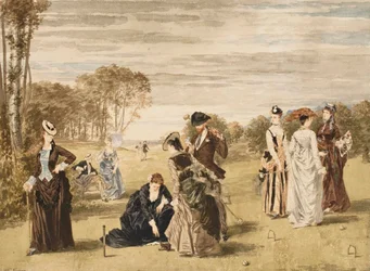 The Croquet Game, 1874
