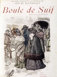The Travellers of the Diligence Were Arrested by German Officers During the Occupation of France by Prussia. In the Foreground: the Prostitute Ball of Suif. In 