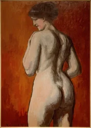 Female Nude on a Red Ground