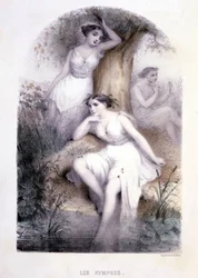 The Nymphs - in "Les femmes mythologiques", drawings by G. Staal, by Mery and the Cte Foelix, Ed. G. de Gouet