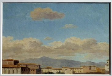 Sky Study at Quirinal (Rome). Painting by Pierre Henri De Valenciennes