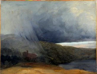 Storm by a lake