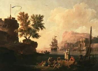 Mediterranean Harbor Scene