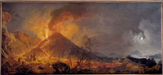 The eruption of Vesuvius in Naples